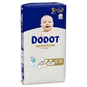 Pañales sensitive 6-10 kg talla 3 Dodot 56 unidades