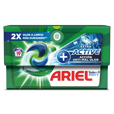 Detergente máquina 3 en 1 active Ariel caja 19 lavados-0