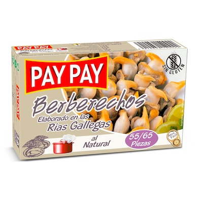 Berberechos al natural 55/65 piezas Pay pay lata 63 g-0