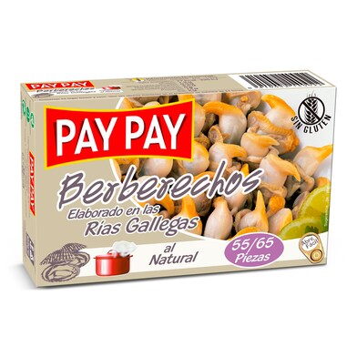 Berberechos al natural 55/65 piezas Pay pay lata 63 g-0