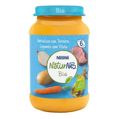 Puré de hortalizas con ternera bio Nestlé Naturnes frasco 190 g-0 Puré de hortalizas con ternera bio Nestlé Naturnes frasco 190 g-0