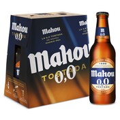 Cerveza tostada 0,0% alcohol Mahou botella 6 x 25 cl