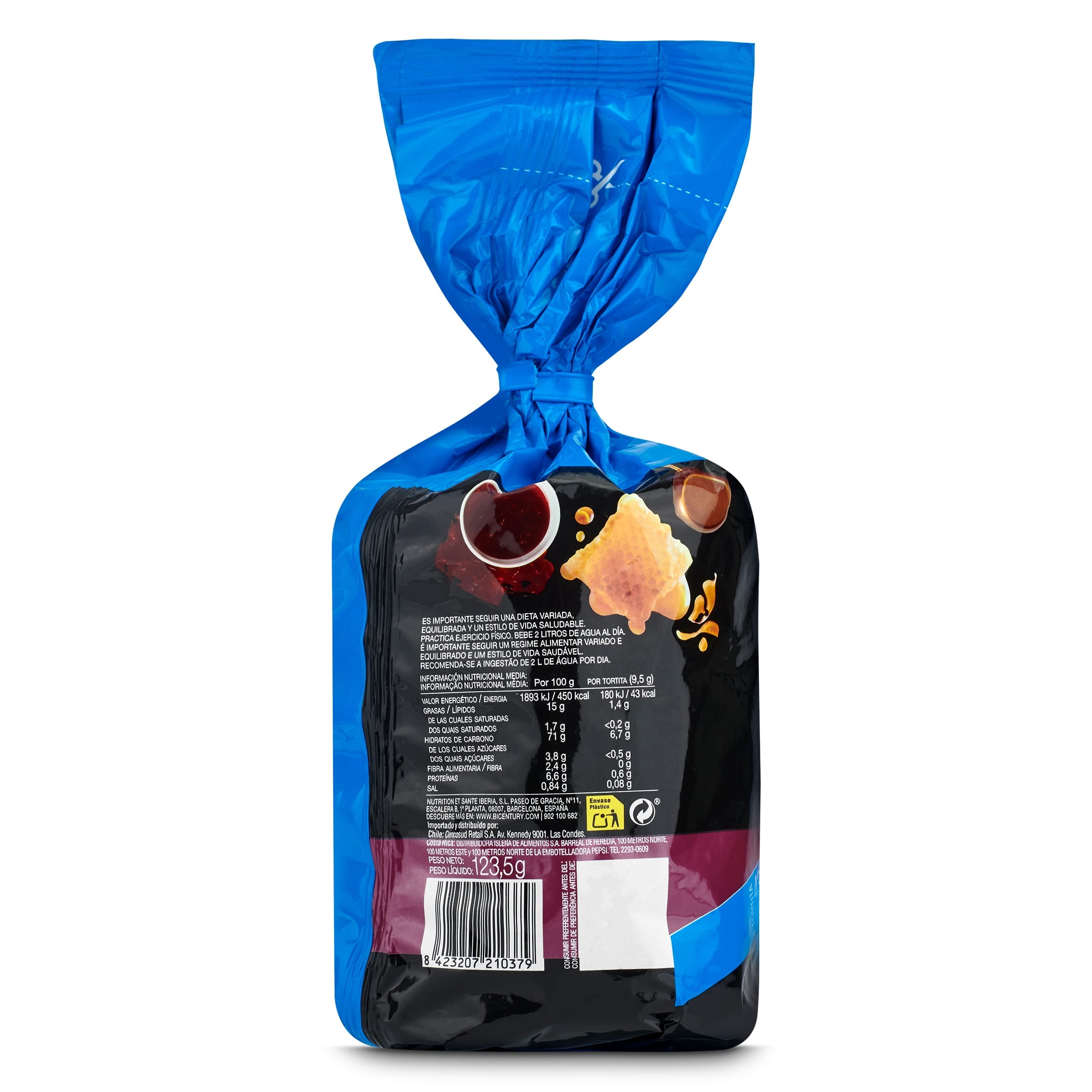 Tortitas de maíz sabor barbacoa Bicentury 123,5 g
