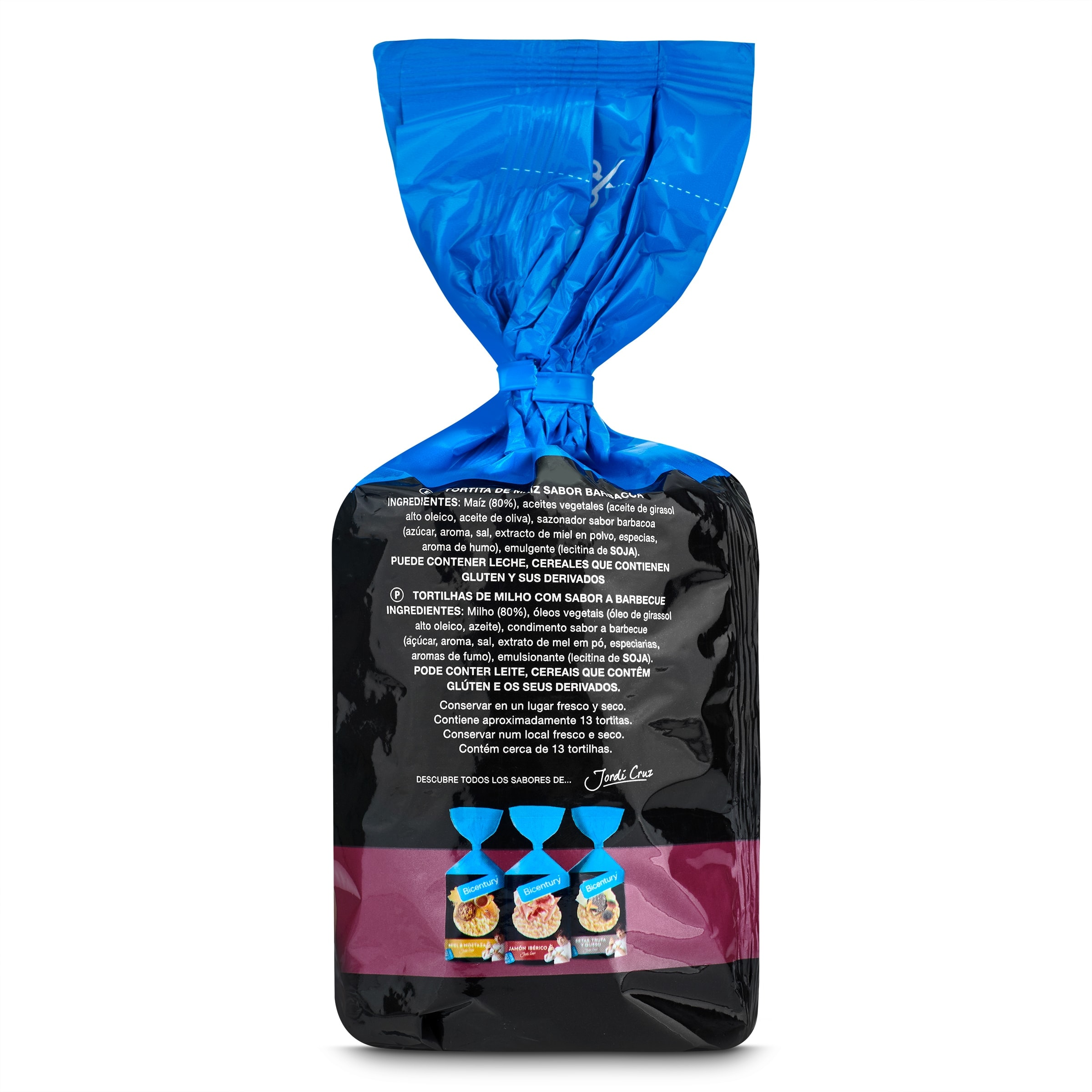 Tortitas de maíz sabor barbacoa Bicentury 123,5 g