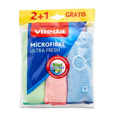 Bayeta microfibra ultra fresh Vileda bolsa 3 unidades-0 Bayeta microfibra ultra fresh Vileda bolsa 3 unidades-0