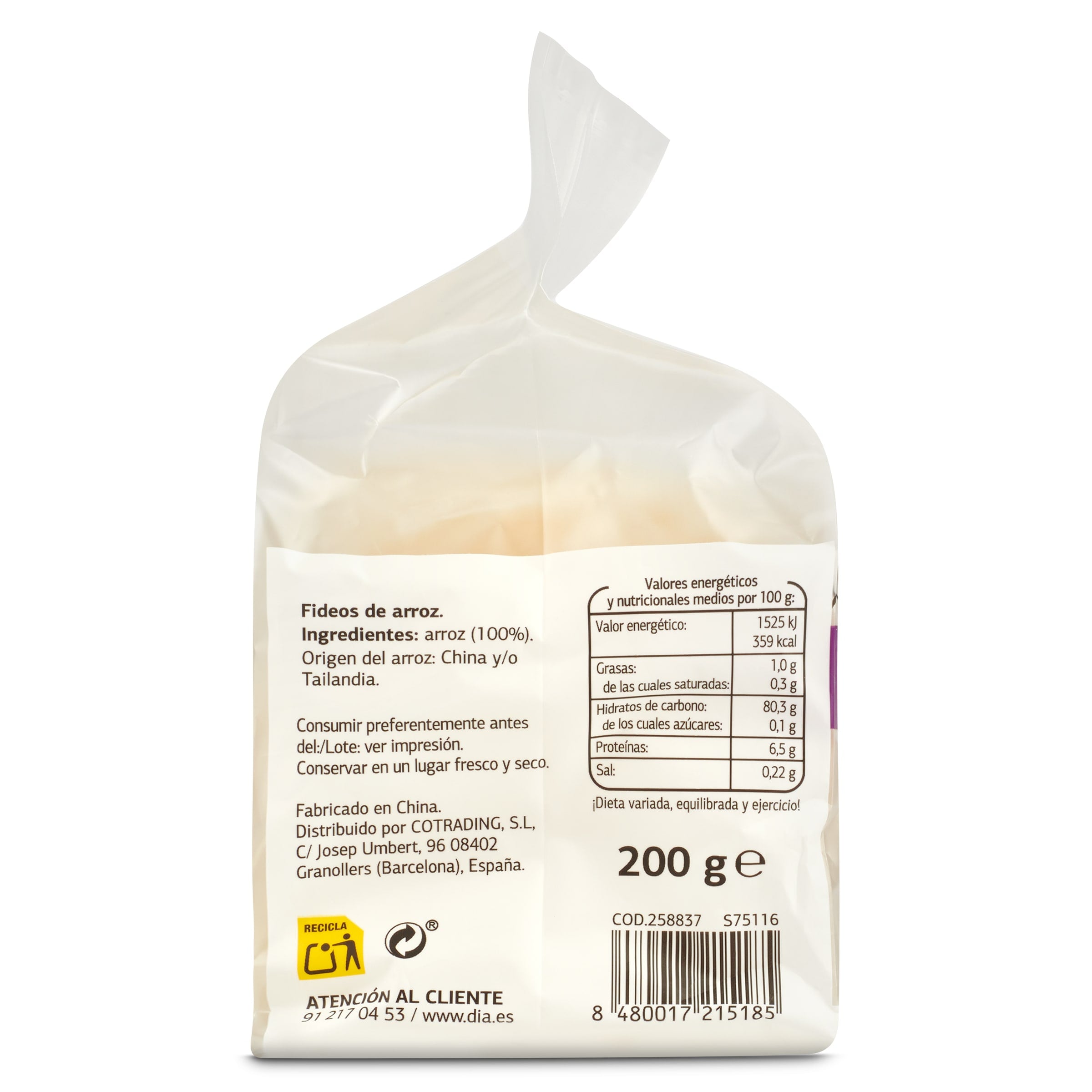 Noodles de arroz Dia Selección Mundial 200 g