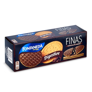 Galletas digestive finas con chocolate negro Fontaneda caja 170 g-0