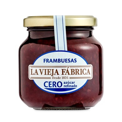 Mermelada de frambuesas sin azúcar La vieja fabrica frasco 280 g-0