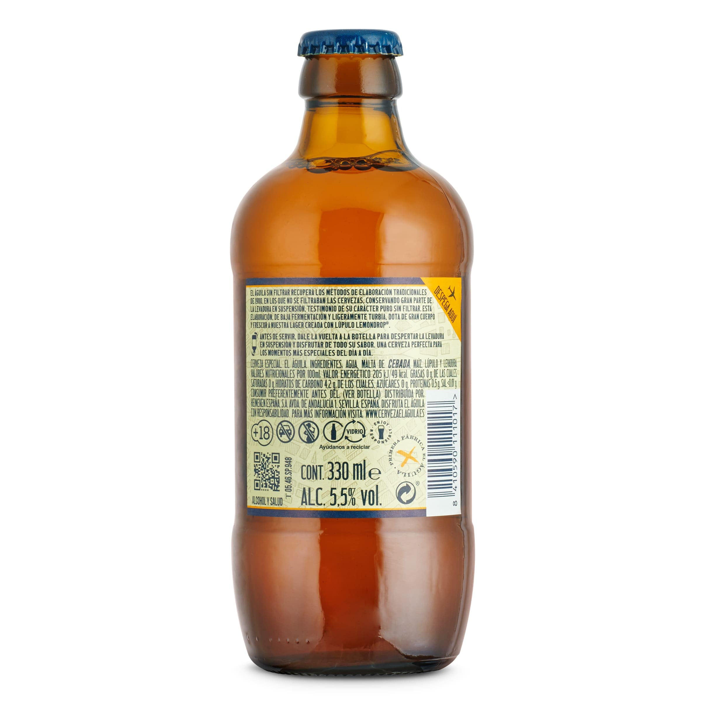 Cerveza sin filtrar El águila 33 cl