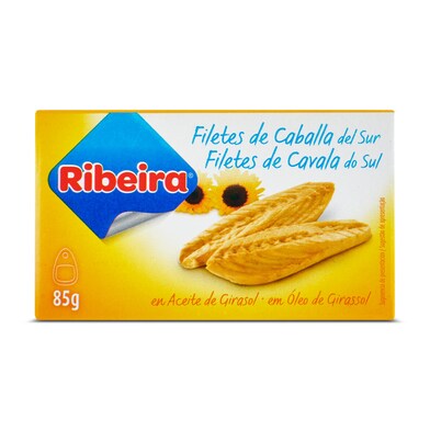 Filetes de caballa en aceite de girasol Ribeira lata 60 g-1 Filetes de caballa en aceite de girasol Ribeira lata 60 g-1