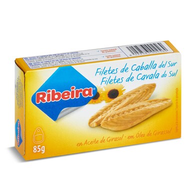 Filetes de caballa en aceite de girasol Ribeira lata 60 g-0