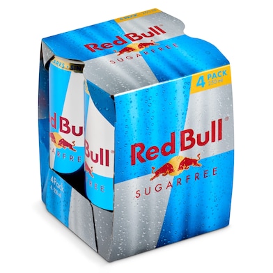 Bebida energética sin azúcar Red bull lata 4 x 250 ml-0