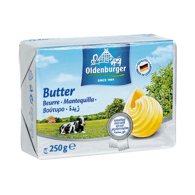 Mantequilla sin sal Oldenburger 250 g-0