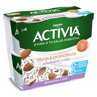 Bífidus desnatado con semillas chía y almendras Activia pack 4 x 115 g -  Supermercados DIA