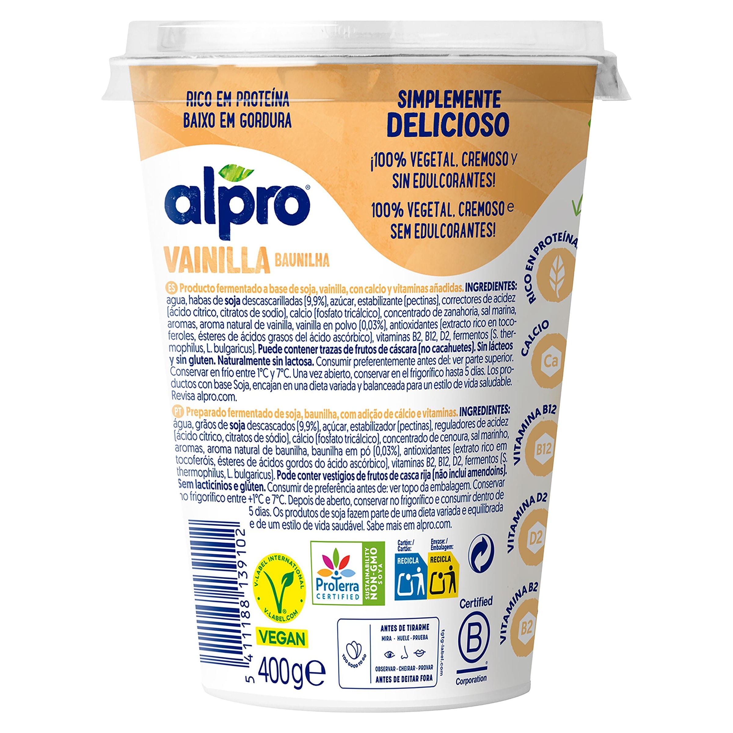 Postre de soja sabor vainilla Alpro 400 g
