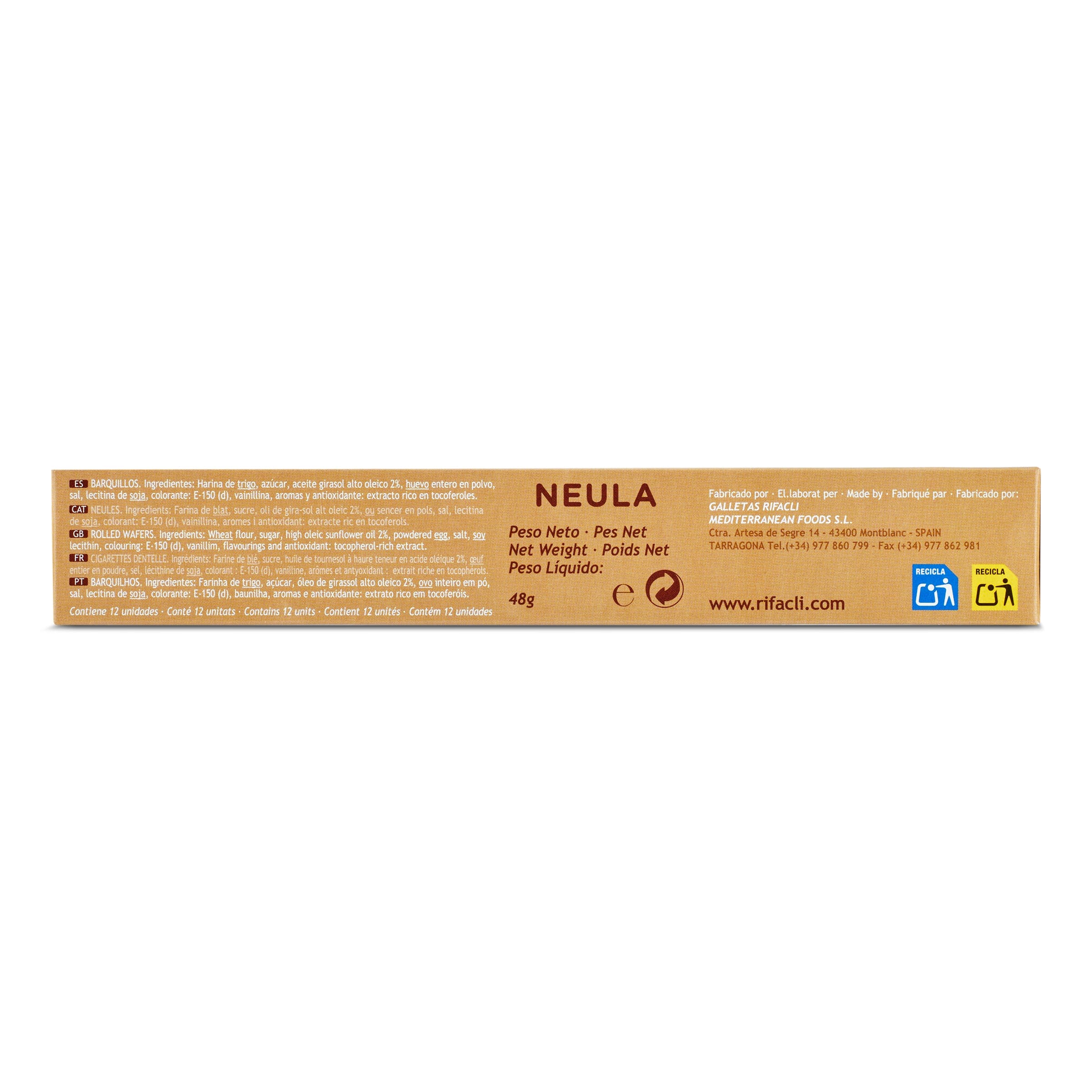 Barquillos tradicionales Rifacli Neula 48 g