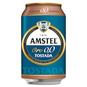 Cerveza tostada 0,0% alcohol Amstel Oro lata 33 cl