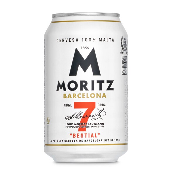Cerveza 100% Malta Moritz Lata 33 Cl.