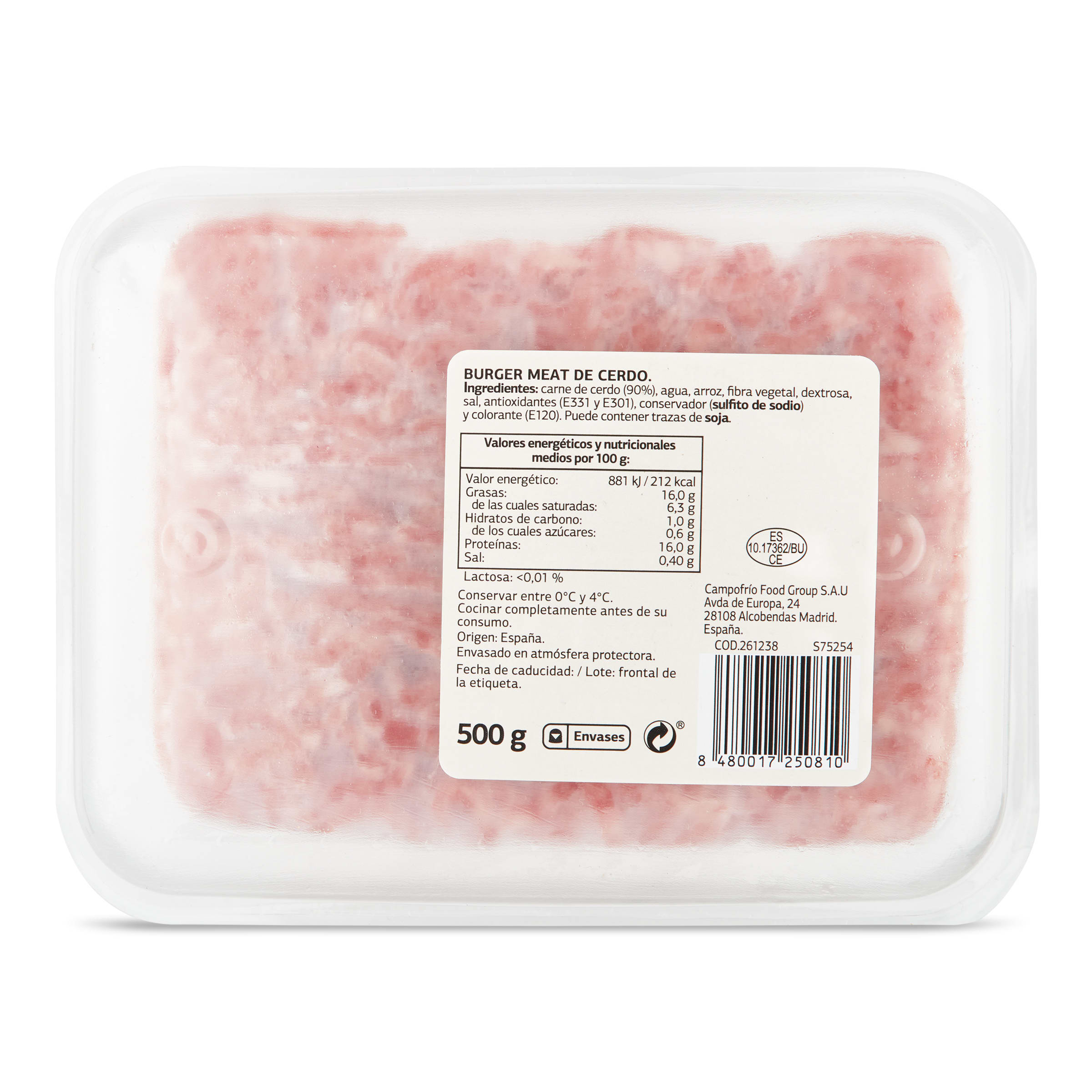 Carne picada de cerdo Selección de Dia 500 g