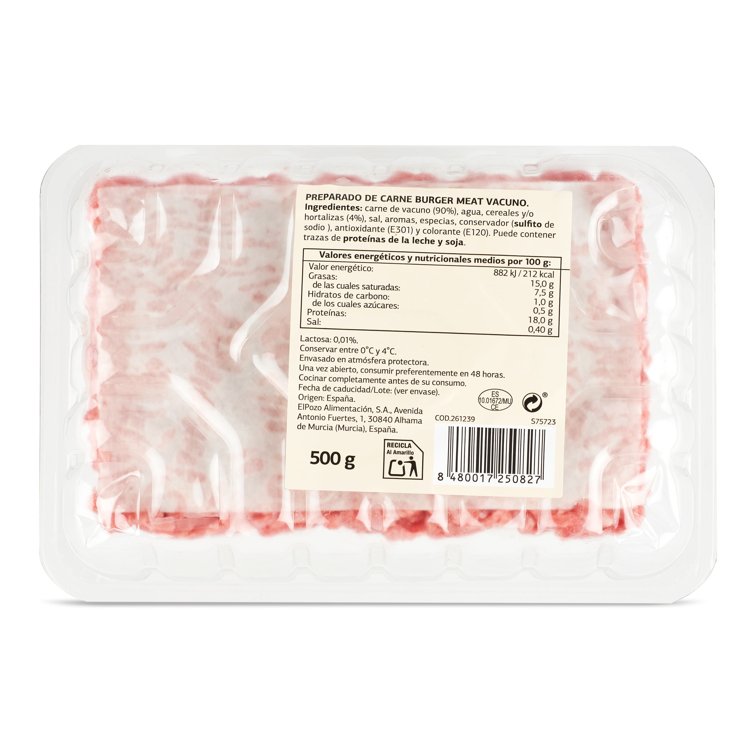 Carne picada de vacuno Selección de Dia 500 g