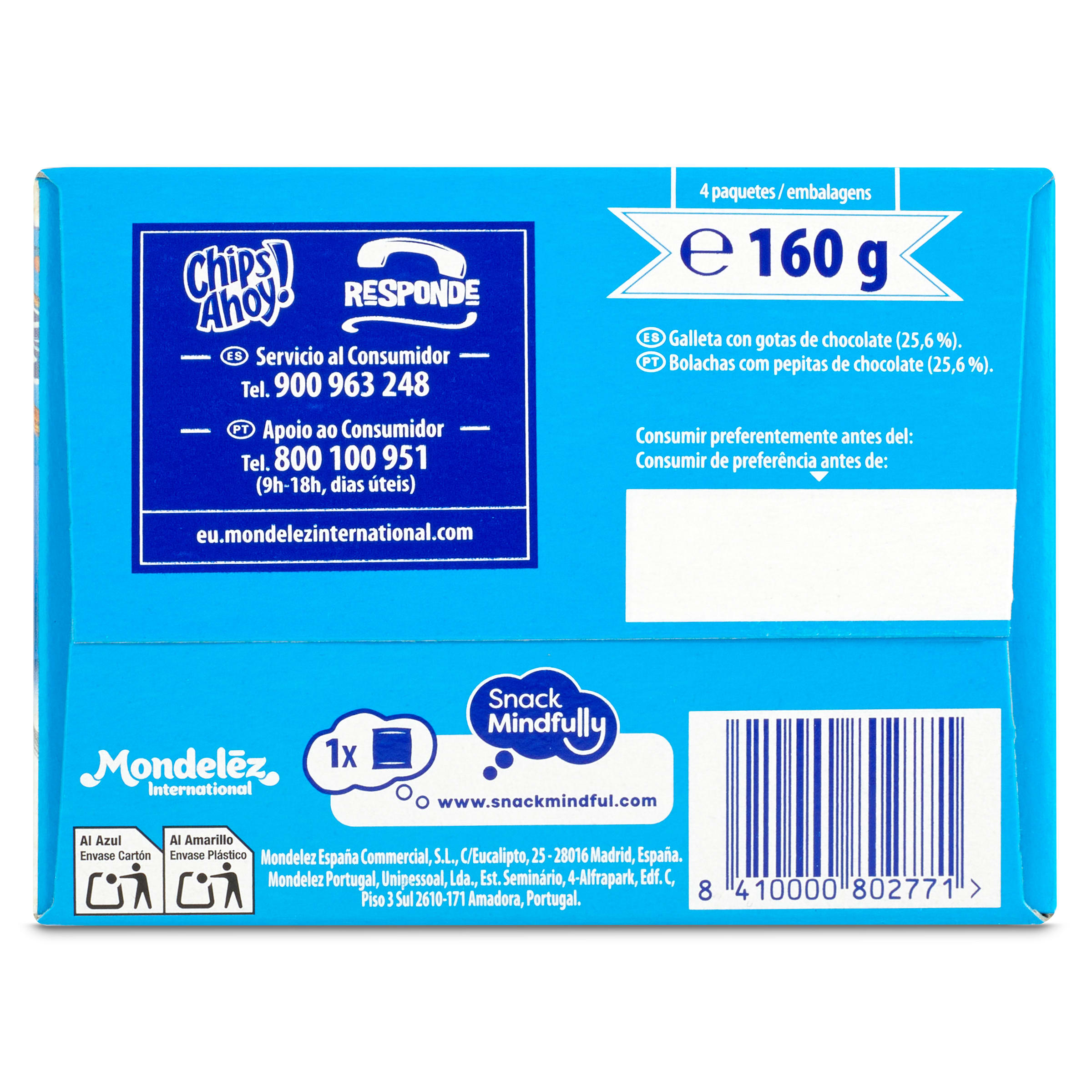 Mini galletas con pepitas de chocolate Chips Ahoy 160 g