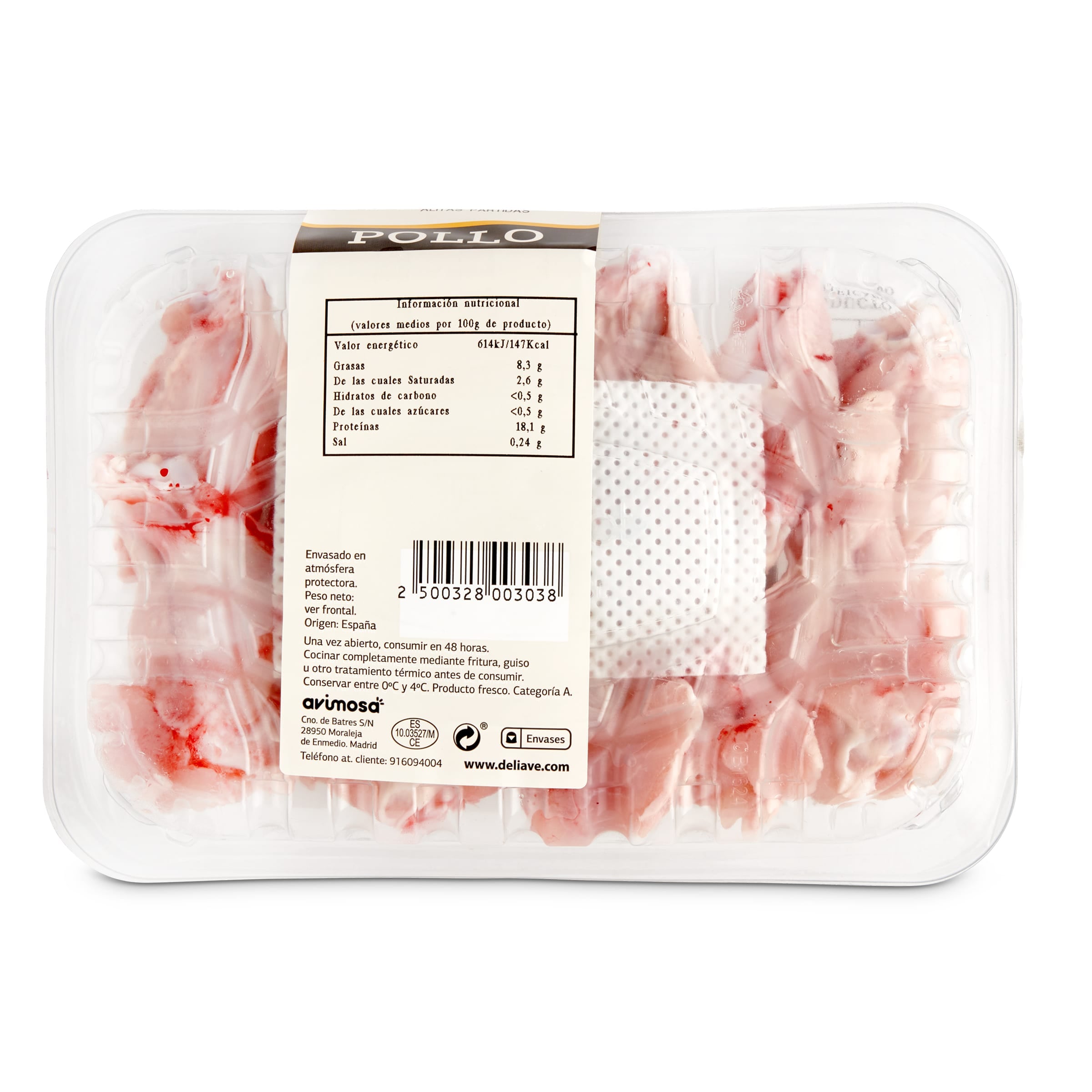 Alas de pollo partidas Selección de Dia 700 g aprox.