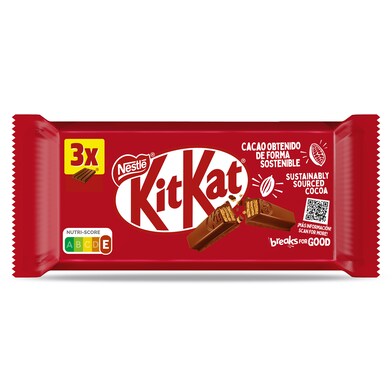 Barritas de galleta recubiertas de chocolate Kit Kat bolsa 3 x 41.5 g-0