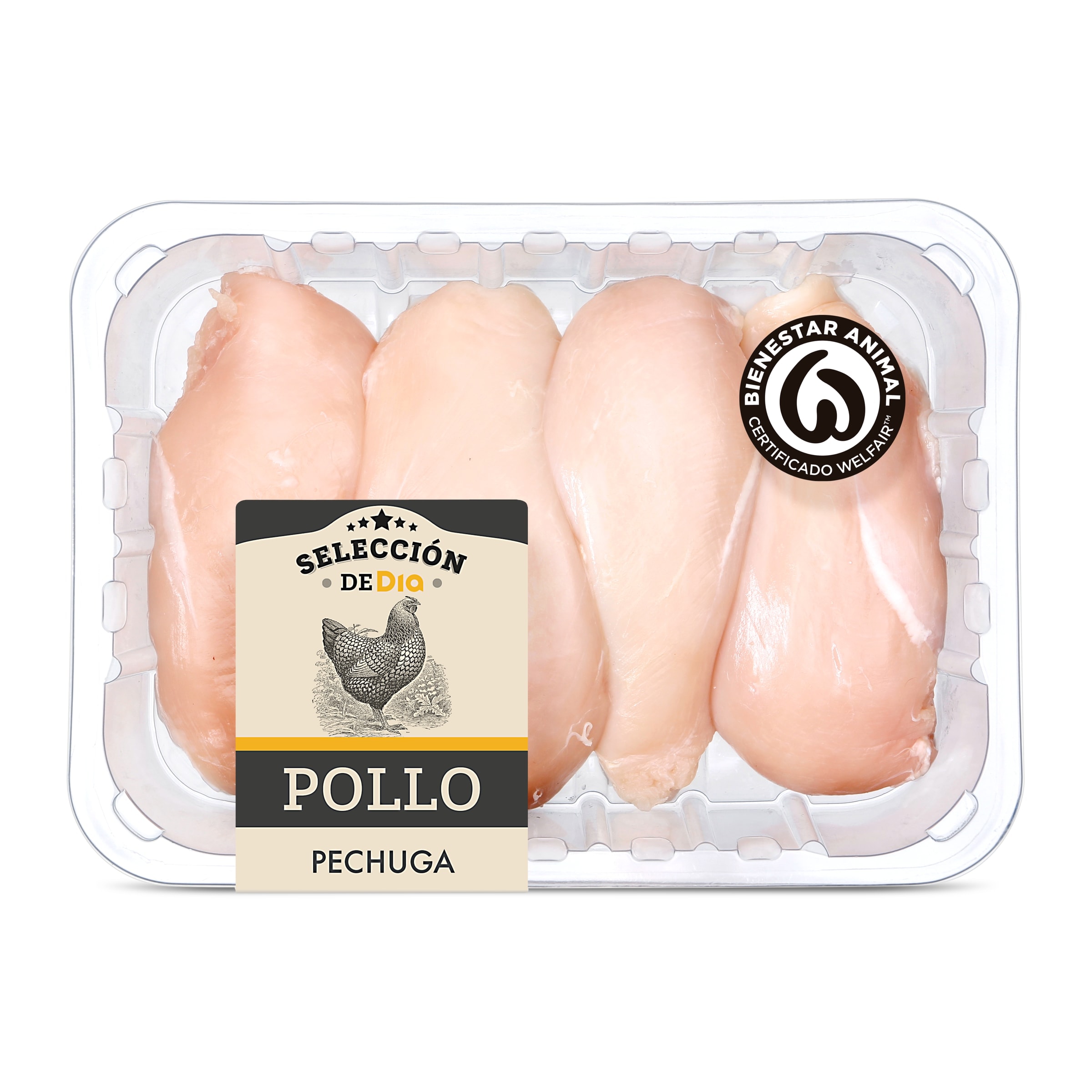 Pechuga de pollo entera formato familiar Selección de Dia 1.25 Kg aprox.