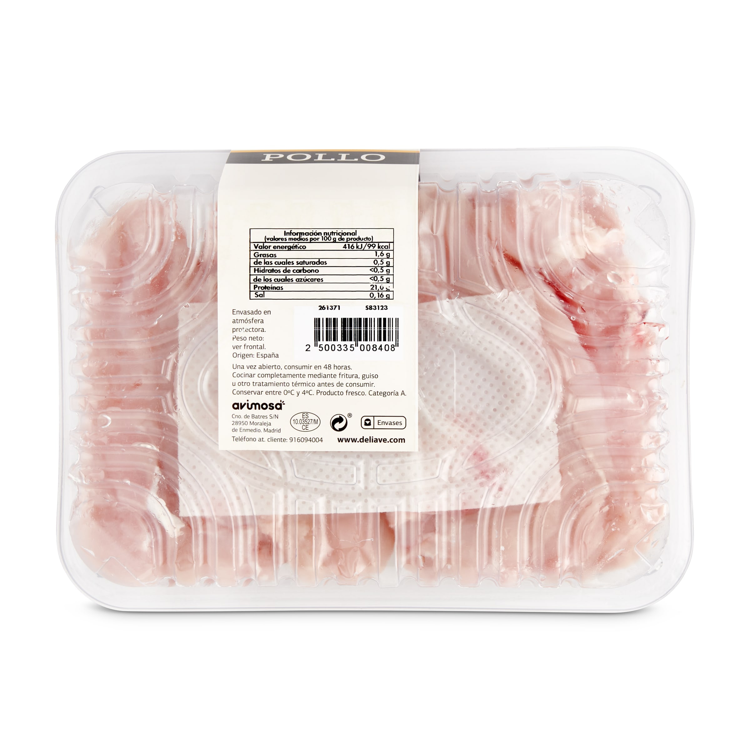 Pechuga de pollo entera formato familiar Selección de Dia 1.25 Kg aprox.