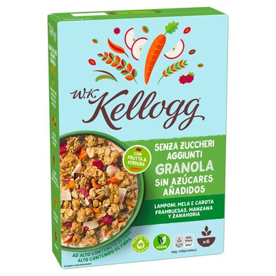 Cereales wk granola con frambuesa, manzana y zanahoria Wk kellogg caja 300 g-0 Cereales wk granola con frambuesa, manzana y zanahoria Wk kellogg caja 300 g-0