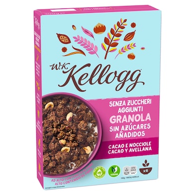 Cereales wk granola con cacao y avellanas Wk kellogg caja 300 g-0