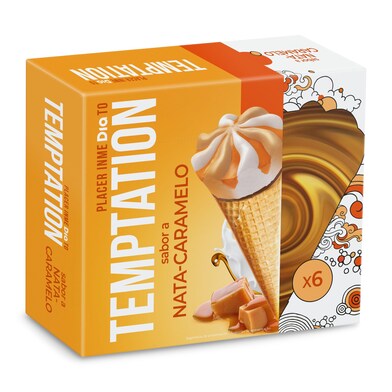 Helado cono sabor vainilla Temptation de Dia caja 408 g-0 Helado cono sabor vainilla Temptation de Dia caja 408 g-0