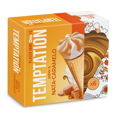 Helado cono sabor vainilla Temptation de Dia caja 408 g-0