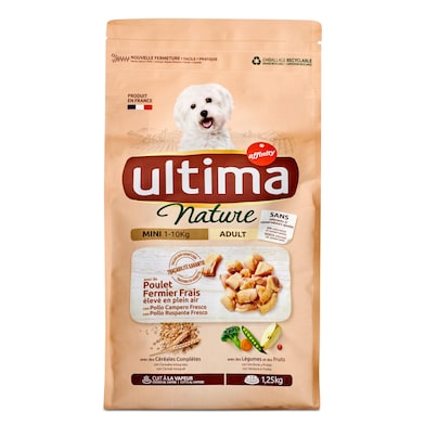 Alimento para perros mini adultos con pollo Ultima bolsa 1.25 Kg-0