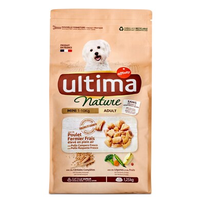 Alimento para perros mini adultos con pollo Ultima bolsa 1.25 Kg-0