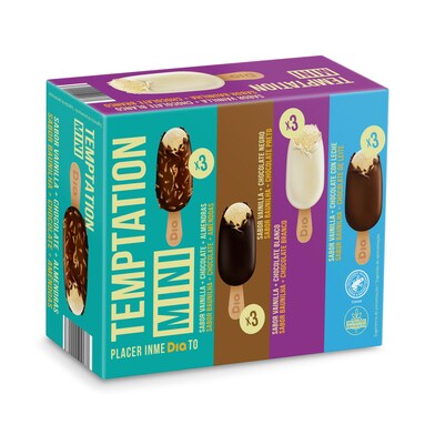 Helado mini bombón mix Temptation de Dia caja 432 g-0 Helado mini bombón mix Temptation de Dia caja 432 g-0