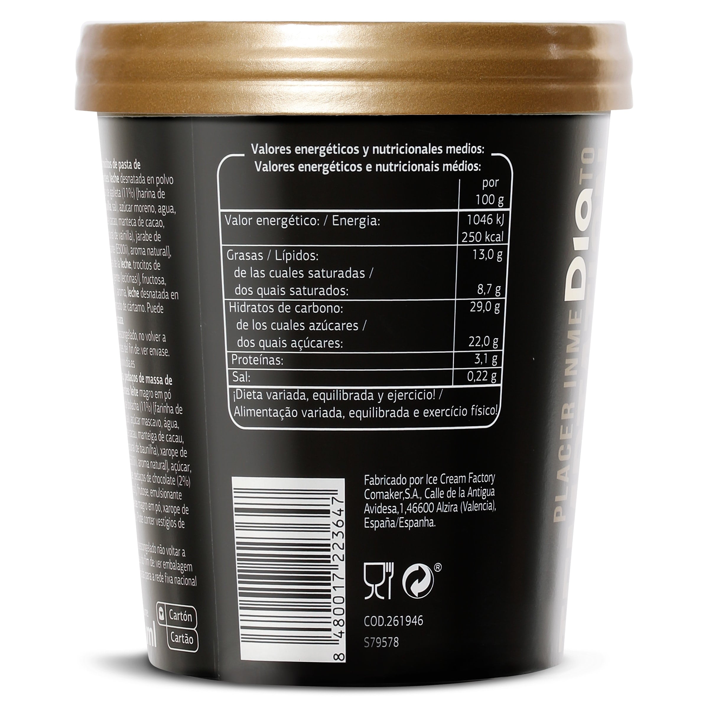 Tarrina de cookie dough Dia Temptation 350 g