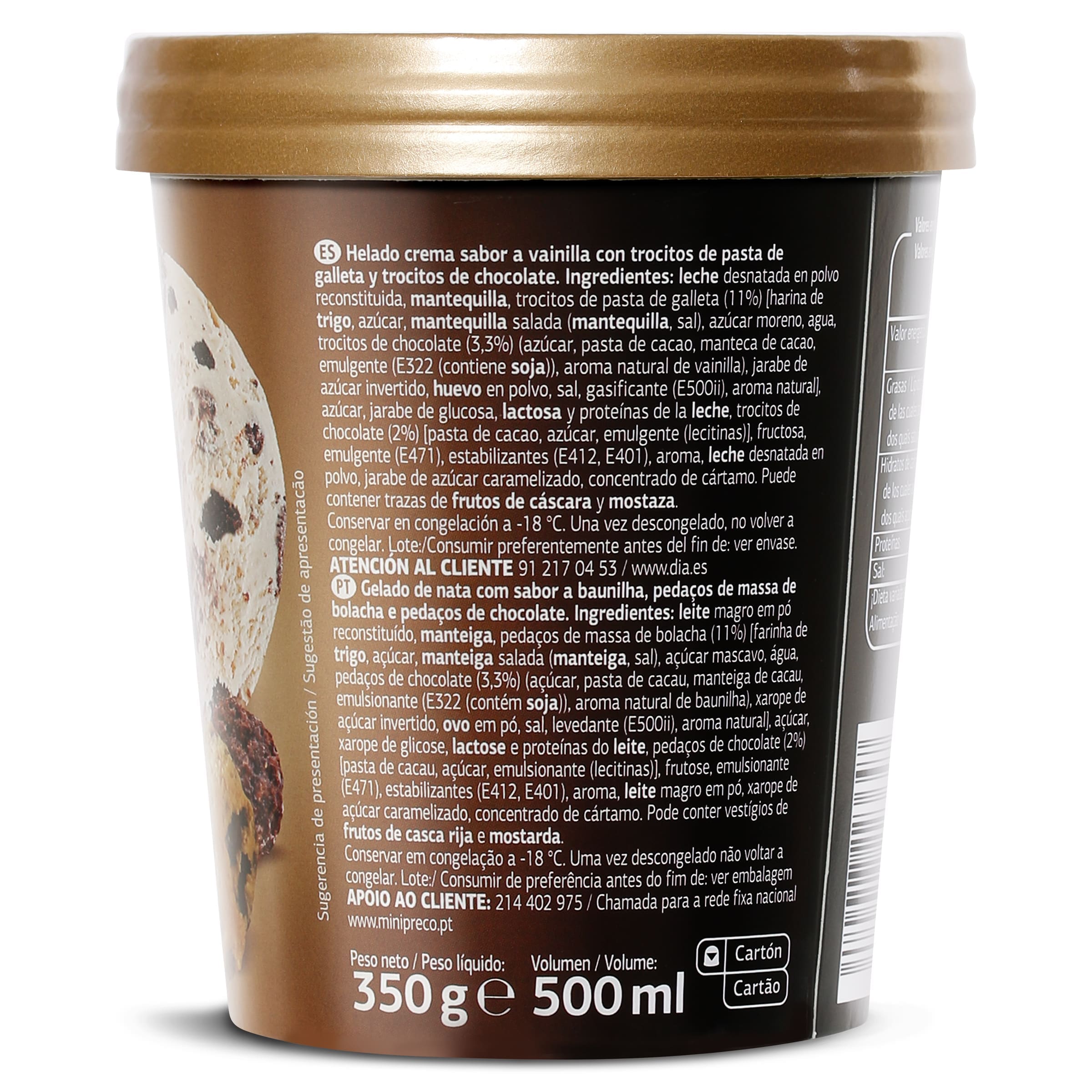Tarrina de cookie dough Dia Temptation 350 g