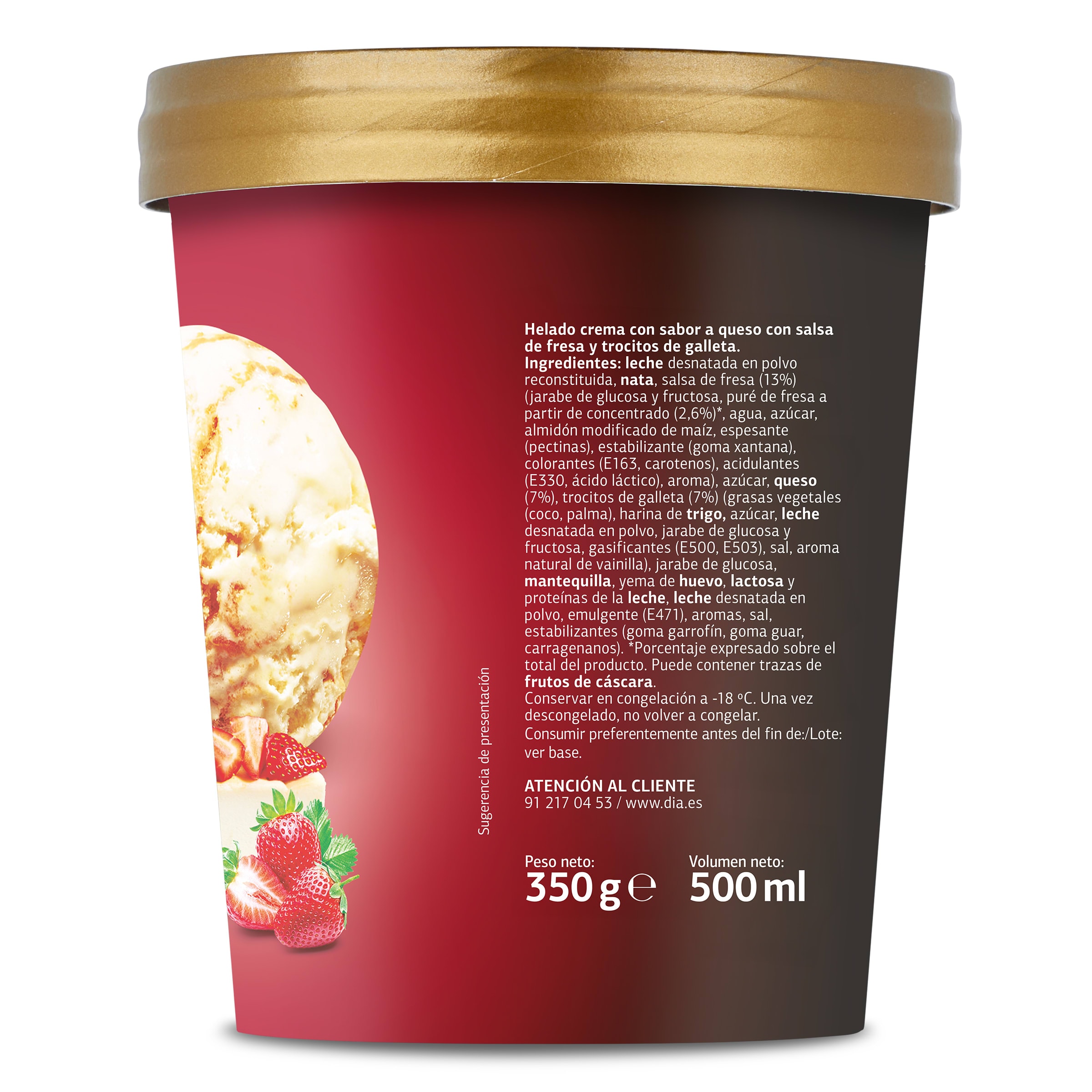 Tarrina de strawberry cheesecake Dia Temptation 350 g