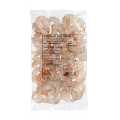 Gambas peladas grandes 40/60 piezas bolsa 400 g-0 Gambas peladas grandes 40/60 piezas bolsa 400 g-0