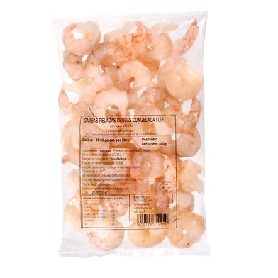 Gambas peladas medianas 40/60 piezas bolsa 400 g-0