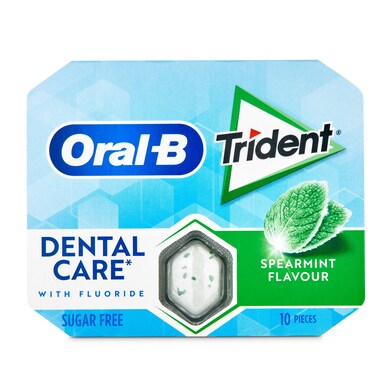 Chicles sabor hierbabuena sin azúcar oral b Trident caja 17 g-0