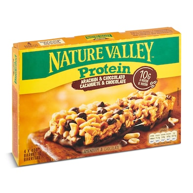 Barritas proteicas de cacahuete y chocolate Nature Valley caja 160 g-0