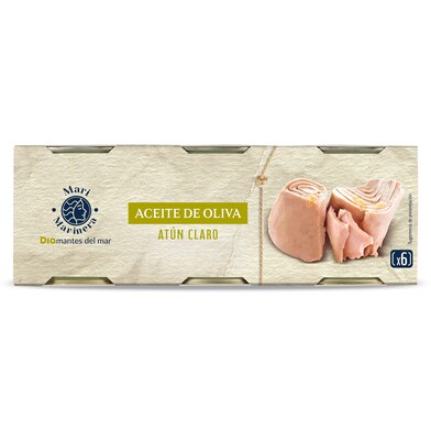 Atún claro en aceite de oliva Mari Marinera lata 6 x 60 g-1 Atún claro en aceite de oliva Mari Marinera lata 6 x 60 g-1
