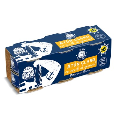 Atún claro en aceite de girasol Mari Marinera de Dia lata 6 x 56 g-0 Atún claro en aceite de girasol Mari Marinera de Dia lata 6 x 56 g-0
