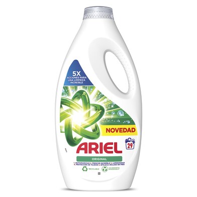 Detergente máquina líquido original concentrado Ariel botella 29 lavados-0 Detergente máquina líquido original concentrado Ariel botella 29 lavados-0