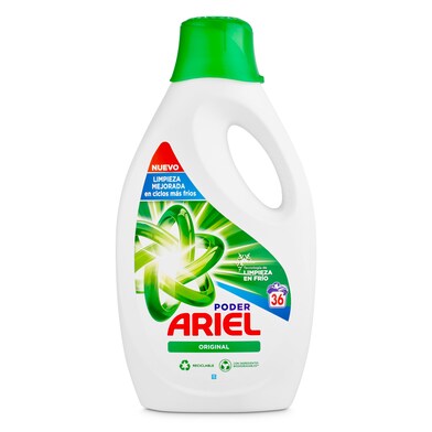 Detergente máquina líquido original Ariel botella 36 lavados