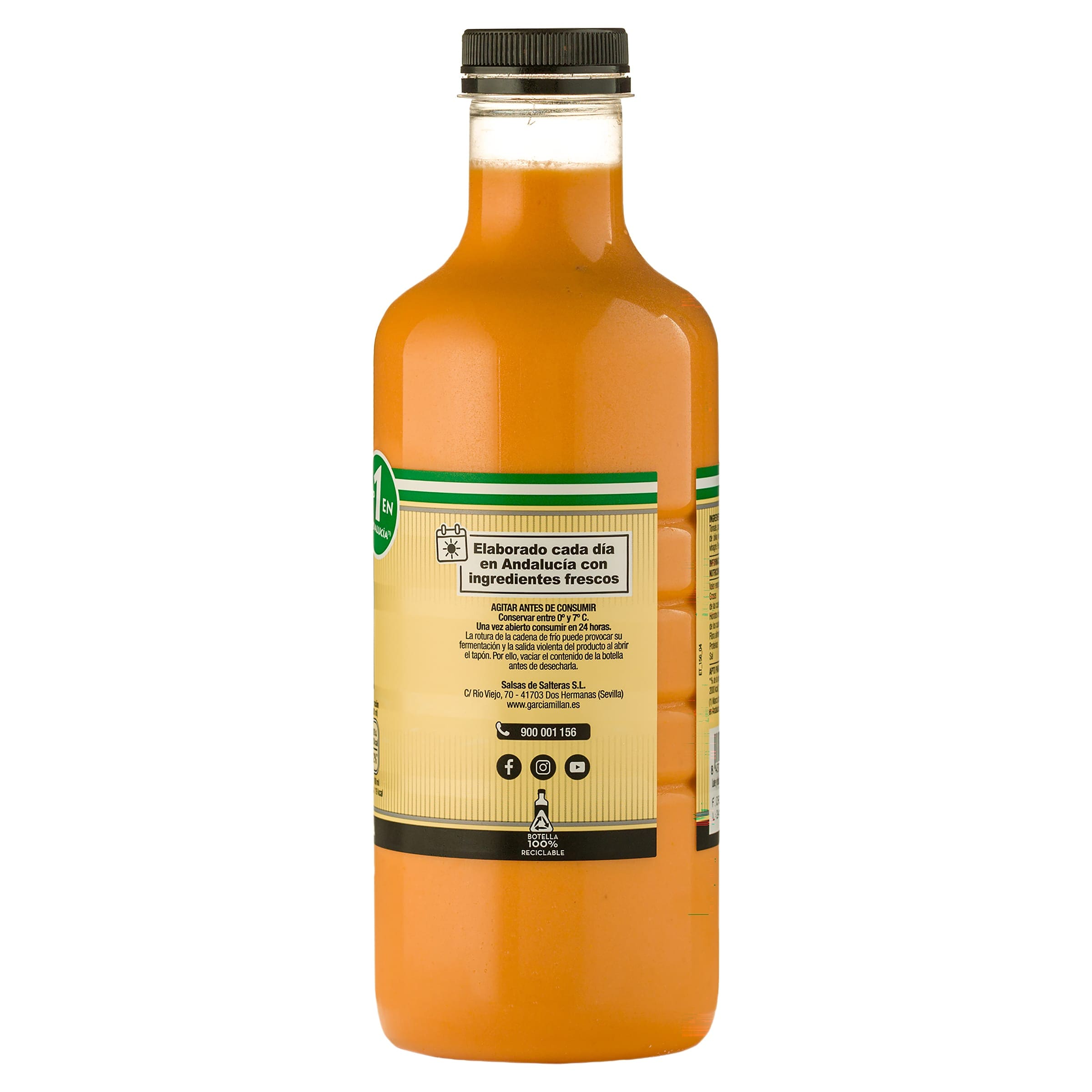 Salmorejo fresco con aceite de oliva García Millán 1 L