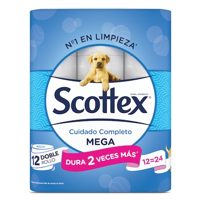 Papel higiénico megarrollo Scottex bolsa 12 unidades-0