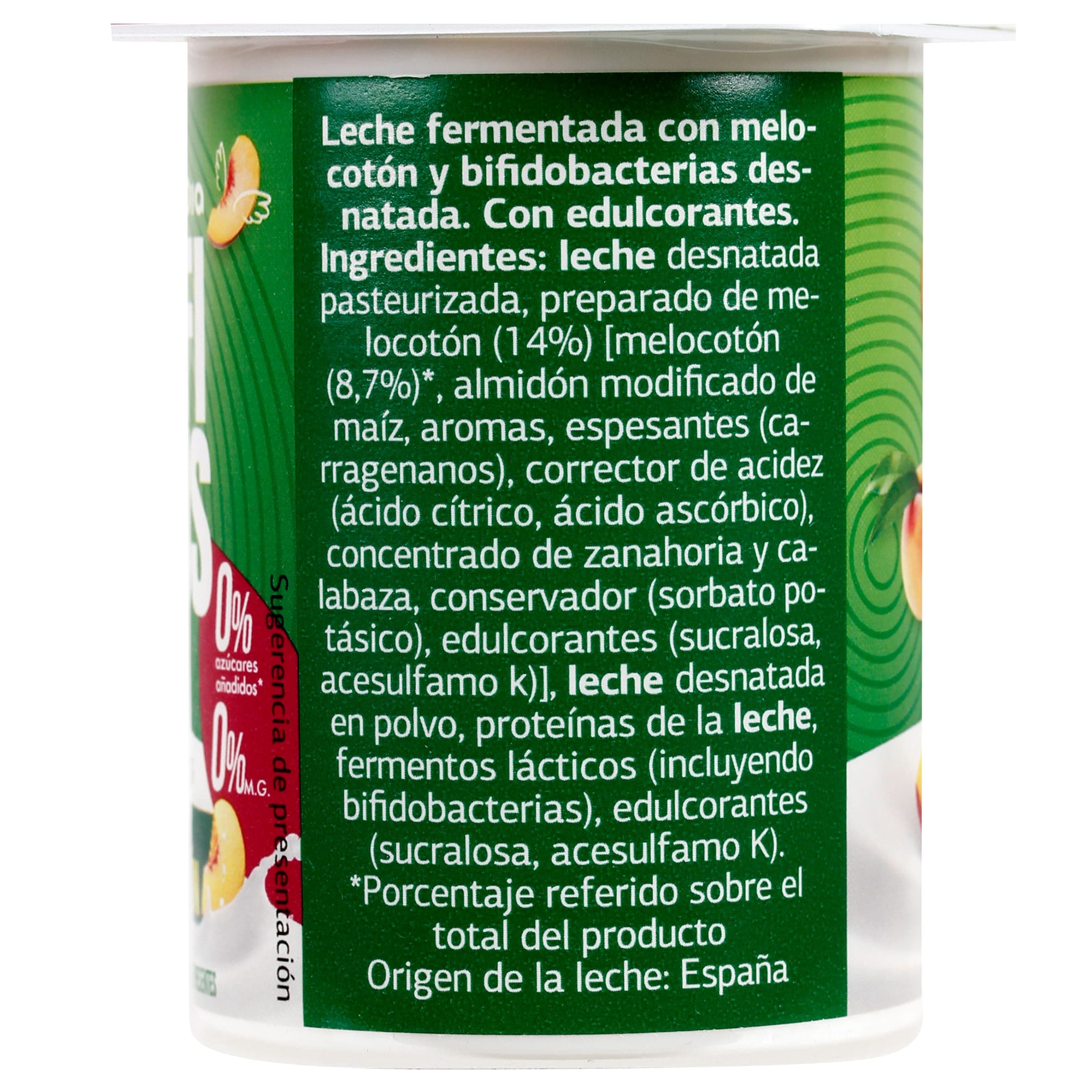 Bífidus con melocotón doble 0% Dia 4 x 125 g